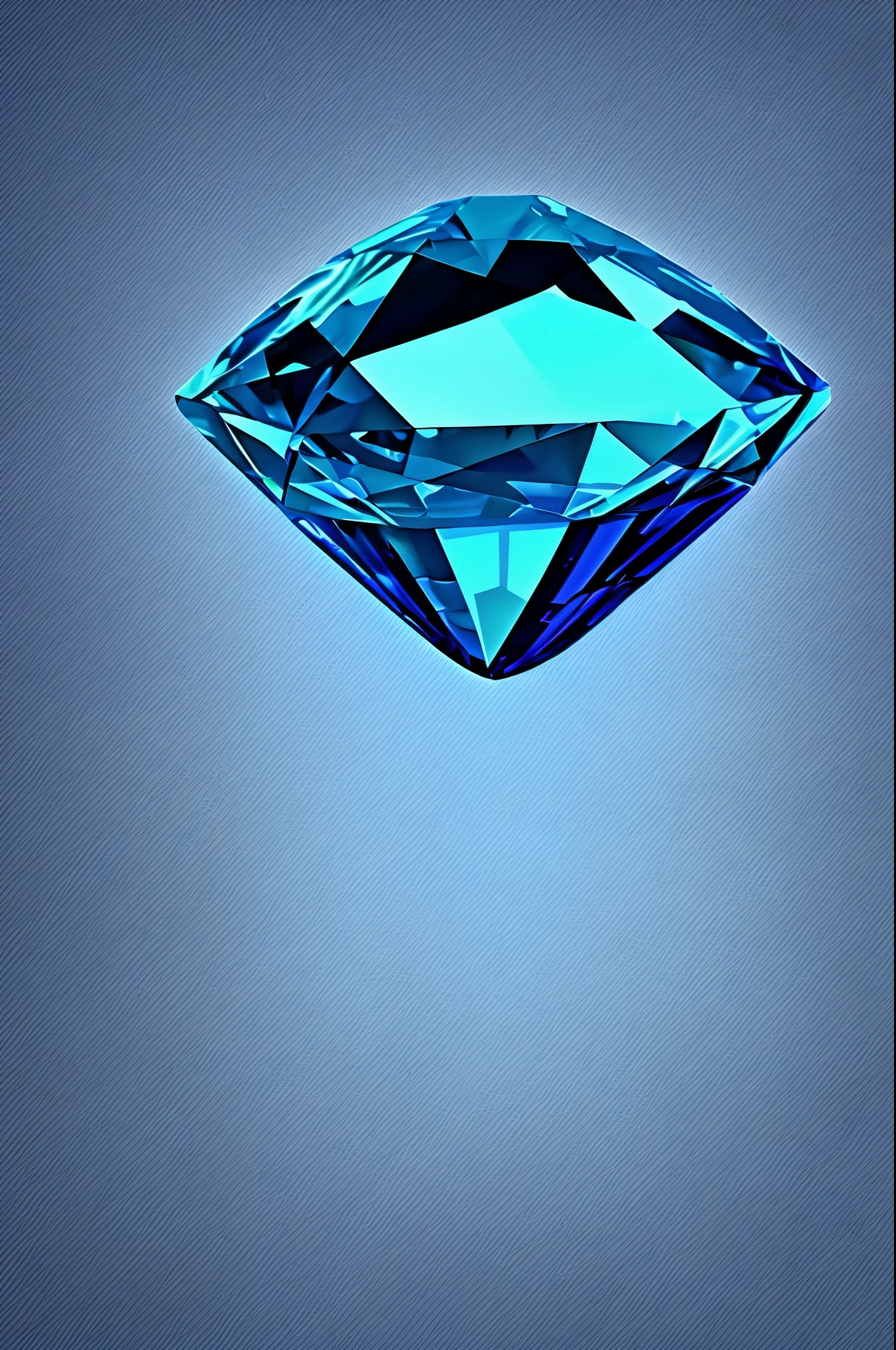 Blue background cartoon diamond