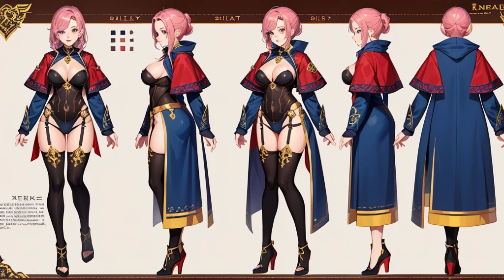 Female original character reference sheet adoptable,