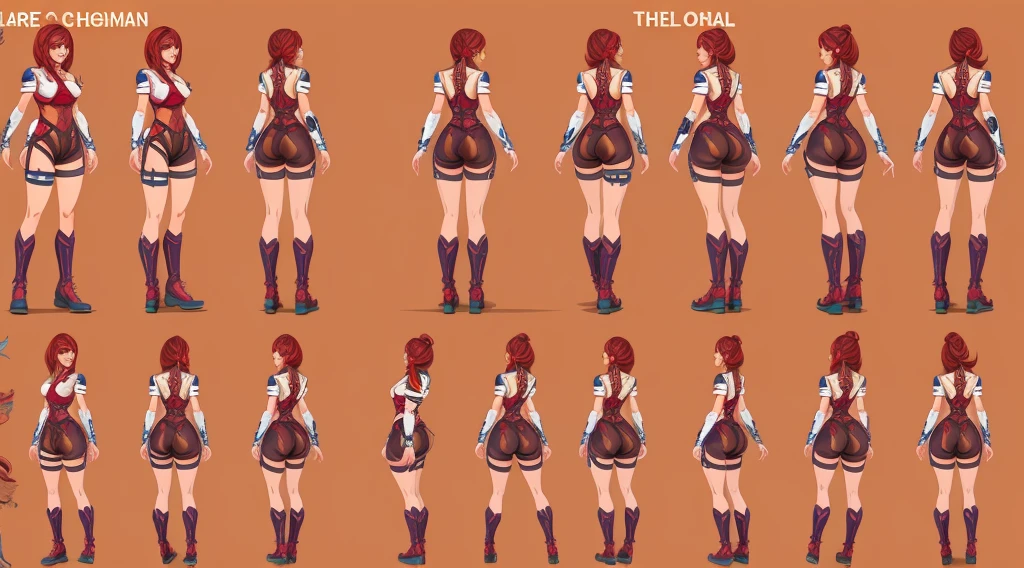 Female original character reference sheet adoptable,