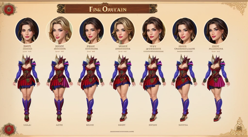 Female original character reference sheet adoptable,