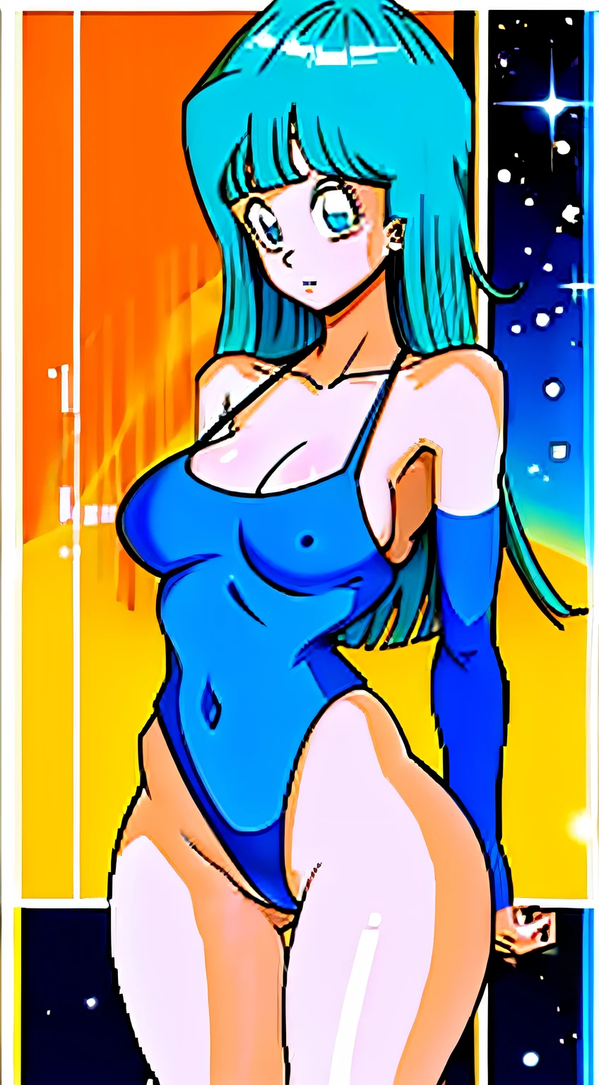 ((Obra maestra, La mejor calidad;1.3)), Ultra detallado, Fondos de pantalla de 8k unity, CG, Trazado de rayos, illustration, De color, cinematic shadow, Fondo extremadamente detallado y hermoso,Vhd, Sombreado VRay,RT, 1girl, They are smiling, adolescente, little guy, , sonrojarse, solamente, ojos azules, sonrojarse, (cabello aul), (cabello mediano), senos grandes, cintura delgada, piel blanca y brillante, Cara hermosa altamente detallada, Cara hermosa, Hermosos ojos, (talentoso Lo-Fi:1.3), desnudo, sexy, Lascivo, arms behind back, skindentation, hombros desnudos, blue one piece swimsuit, escote, onepiece swimsuit, swimsuit,, Cameltoe, cielo azul, primer plano, resplandeciente, Luz brillante, Ultra detallado, scenic, atmospheric