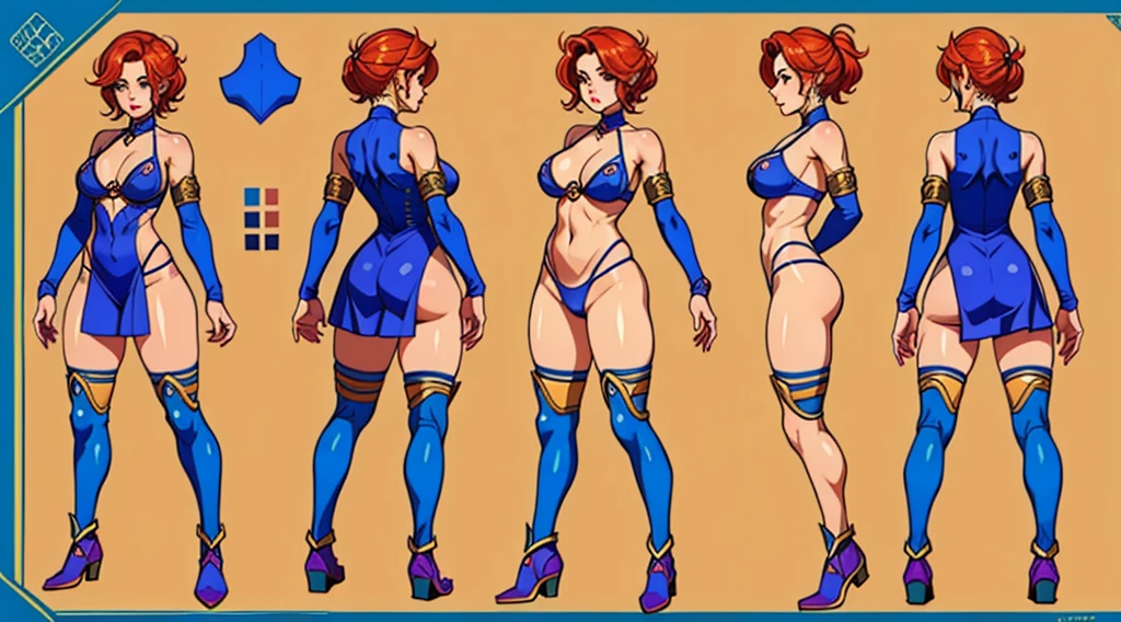 Female original character reference sheet adoptable,