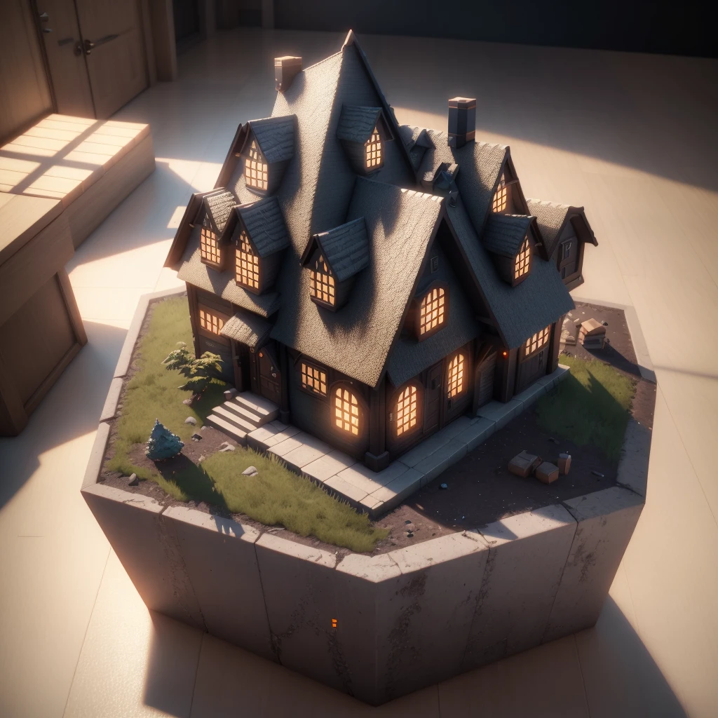 Isometric perspective,whitebackground,3D Rendering,realistic style,The Wizard's House,vray render,Art Station, hiquality, Ultra-high-definition details,Concept design,Monomer Building,cinematiclight, Very High Definition, High Details, 8K, hyper realistic, high detail, Cinematic, 35mm lens, f/ 1. 8, Global Illumination,Realistic lighting,unreal engine rendering,3D-субстанция, Octane rendering,(HDR:1.3)