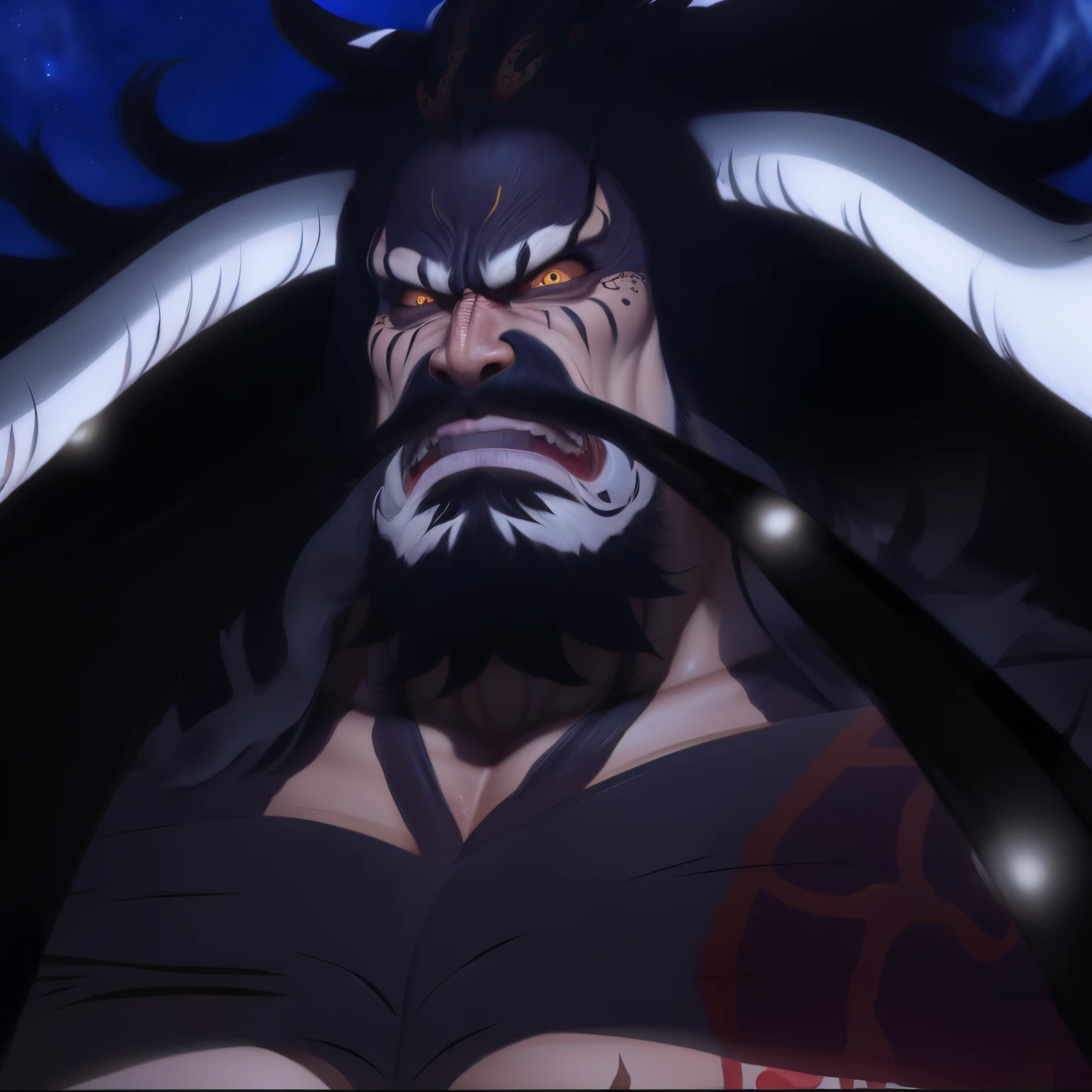 Hyperrealistic version of Kaido, hyperdetailed, 8k, hyperrealistic