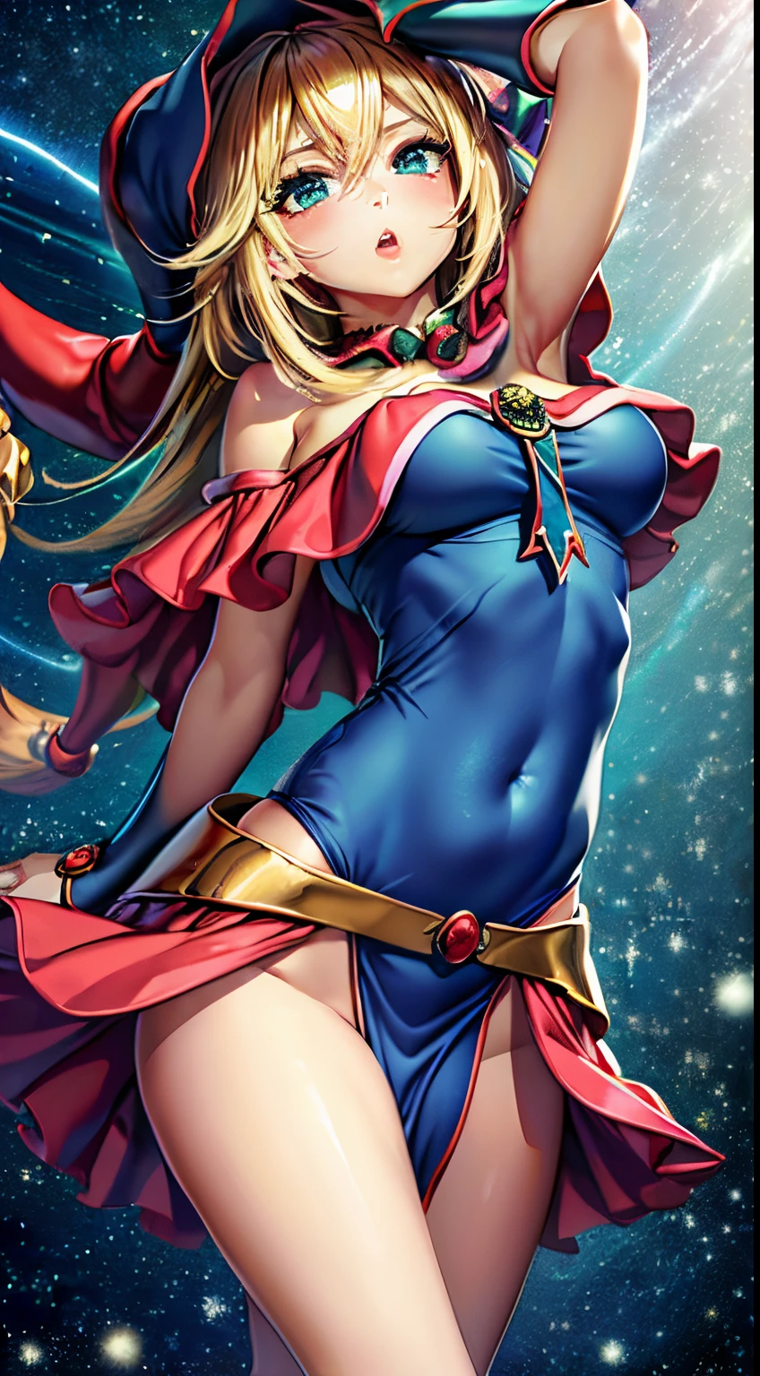 mejor calidad，tmasterpiece，ultimate resolution，Suave，extremadamente colorido，De color，dark magician gils，(Vestido con el traje de Santa Claus:1.4)，Medias de tirantes negras，Starrysky Android!,More detailed 8K.motor irreal:1.4,UHD,La mejor calidad:1.4, fotorrealista:1.4, textura de la piel:1.4, obra maestra:1.8,obra-prima, mejor calidad,objeto Objeto], (detailed face features:1.3),(dentro de un gimnasio azul:1.4),(cabello rosado largo:1.4),（Beautiful and detailed eye description）,(manos:1.4), (mostrandosupanties:1.4), ojos azules. Labios rojos. Cabello rubio. Fondo de nieves. Pose sejustiva y sensual