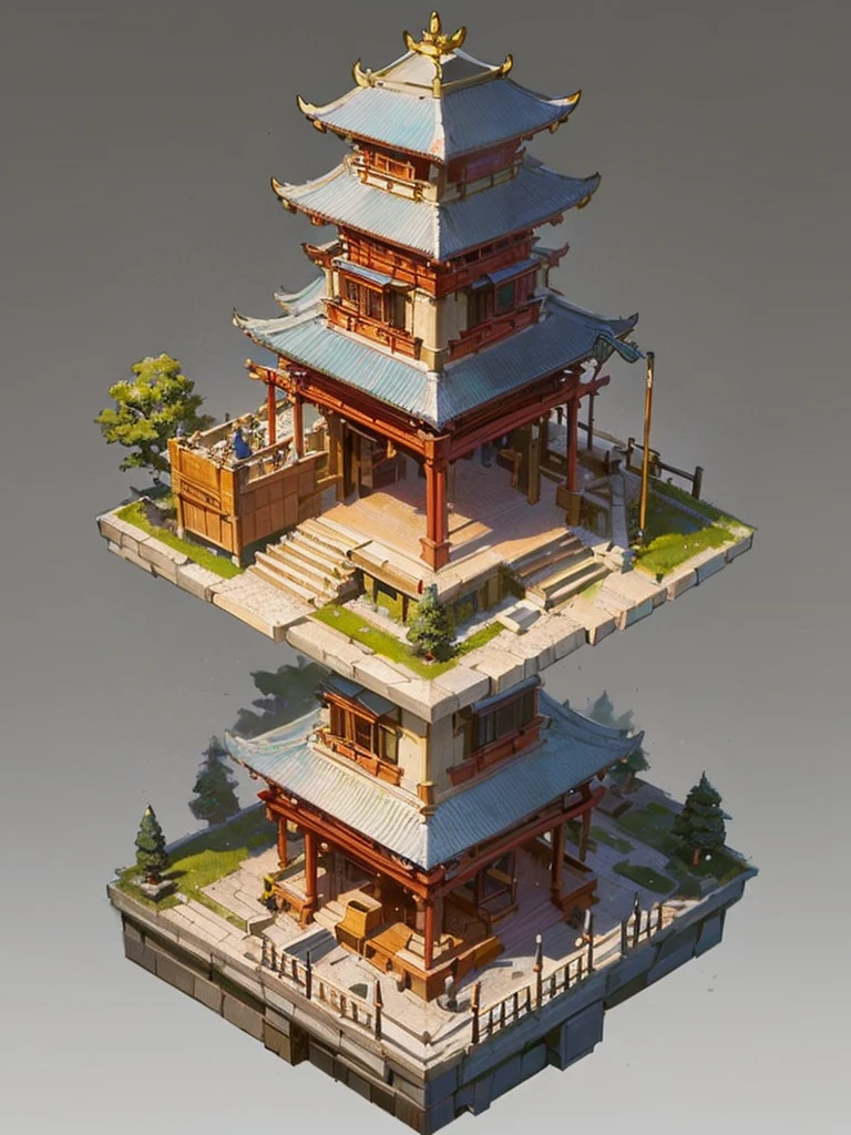 (isometric:1.5), (masterpiece, top quality, best quality, official art, beautiful and aesthetic:1.2),(16k, best quality, masterpiece:1.2),architecture, [:(black background:1.5):30],, east asian architecture, (simple background:1.5), scenery, no humans, stairs, building, wall, doorstep buildings, stairs, Chinese architecture