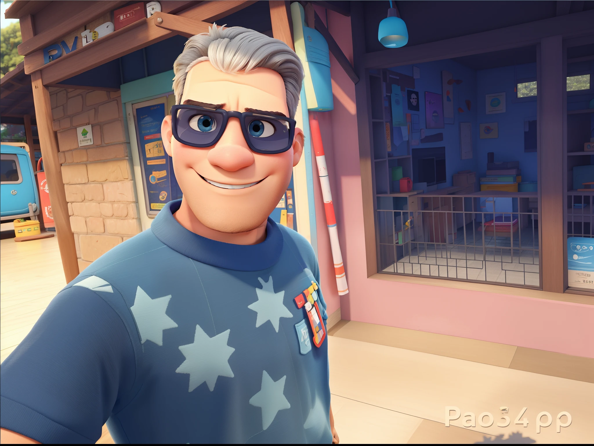 Um homem jovem, no estilo pixar, qualidade detalhada, melhor qualidade