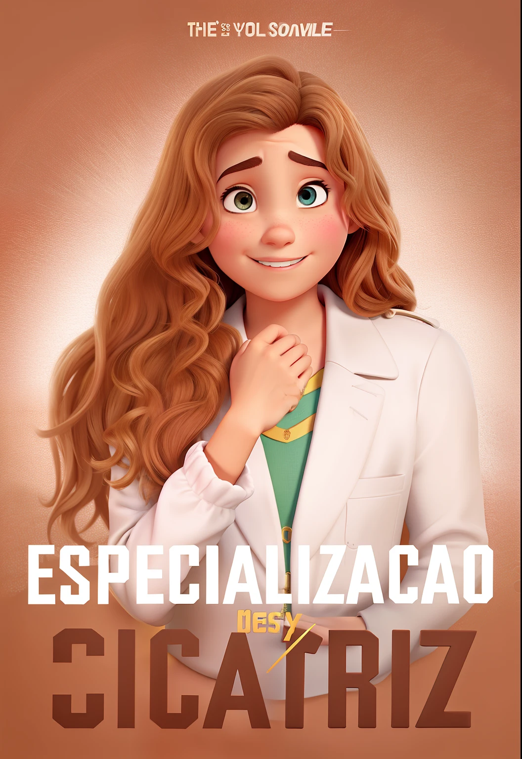 Uma capa de filme ao estilo Disney,