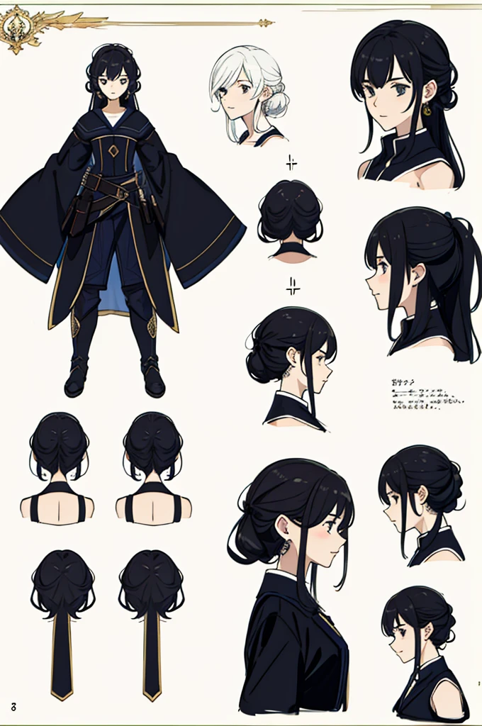 Female original character reference sheet adoptable,