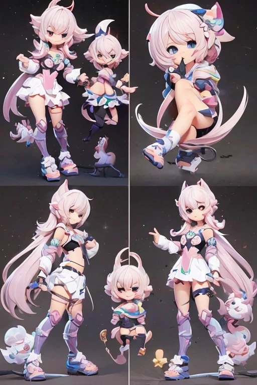 "Chi de chobits", "Chi of Clothes", Model sheet, alta qualidade, super realista, hiper detalhado, 10k, 3D.