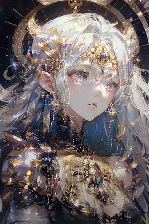 (Same character, front, side, back), (full body); 3d; cute; 3d toy art; toy art; anime style; glitter; horoscope sign Virgo; Virgin details; ♍ symbol