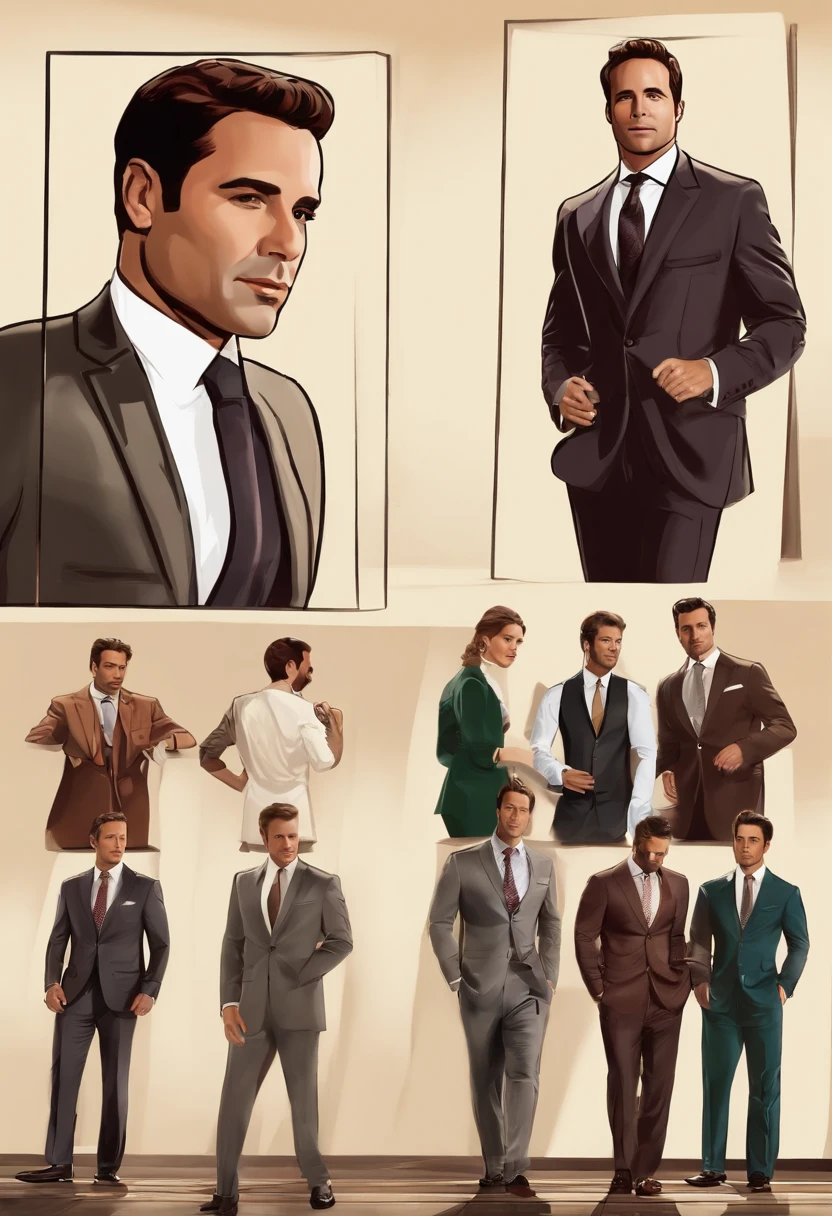 Ari is at a high-end fashion boutique, trying on a custom-tailored suit.,Entourage,Ari Gold, the fictional talent agent from “Entourage,” is known for his sharp, polished appearance, often seen in designer suits that complement his fast-paced, high-powered lifestyle in Hollywood. He has a confident, assertive demeanor, characterized by his brisk walk and intense, focused expressions.