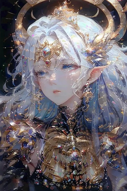 (Same character, front, side, back), (full body); 3d; cute; 3d toy art; toy art; anime style; glitter; horoscope sign Aquarius; Water Bearer details; ♒ symbol