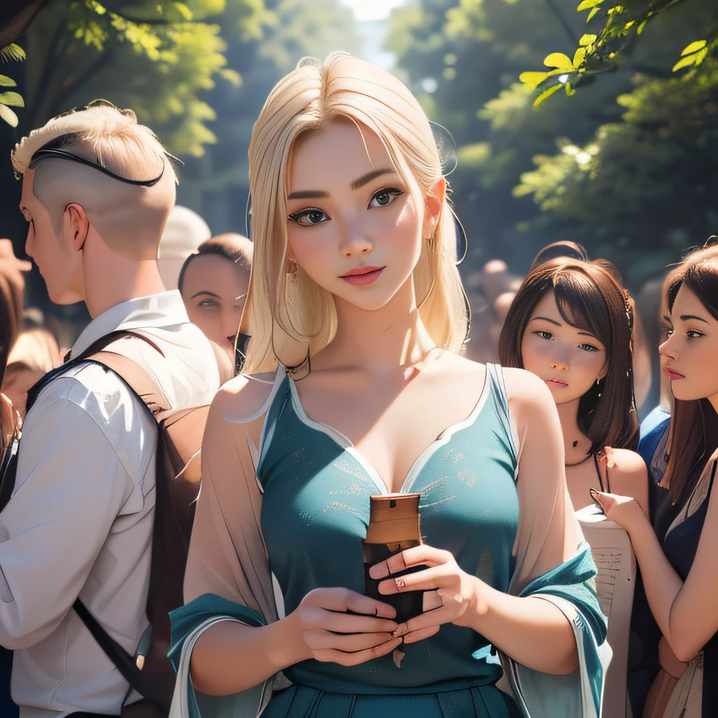 (Extremely detailed 8k wallpaper:2), (photo:2), (soigne Beautiful girl:2), (gives a lecture to friends:2), detailed (Face and eyes), (hyper realistic:1), (highly detailed:1), (epic realistic:1), rim light, (maximum details:1), cozy, (fullbody:1.3), (looking at viewer:2.0), (Woman's Attractive Qualities:2), (Attractive Woman:2), (Attractive:2), Smile, Intelligence, Empathy, Gracefulness, Sense of Style, Fitness, Grooming, Optimism, (Sensitivity:2), Sincerity, Romantic Gestures, Playfulness, Fashion Sense, (Sensuality:2), Charm, Modesty, Thoughtfulness, (Femininity:1), Flirtatiousness, Warmth, (Physical attractiveness:2), A beautiful smile, A love of life, strength and power, vulnerability, curiosity, wonder, love, (nature background:2), kawaii, waifu, Beautiful breasts, (attractive body:2), (Beautiful body:2), Beautiful pose, attractive pose, (Beautiful legs:1.0), (Beautiful clothes:1), (classic clothes:2), (elegant clothes:2), (European clothes:2), detailed clothes, (skirt:1), (blouse:1), (provocative pose)