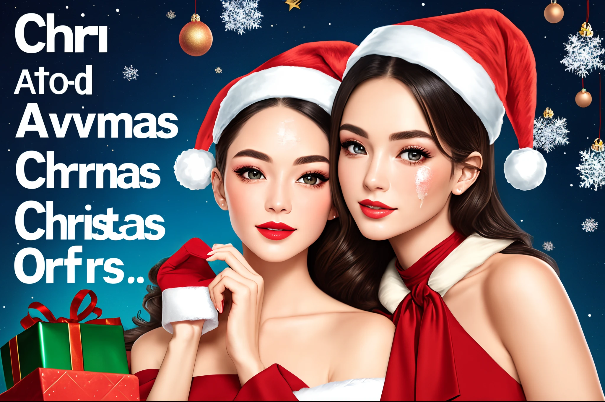 (ads）+（Poster design）+（Beauty and skincare）+（christmas）+（Two-for-one offer）+（Advancedsense）