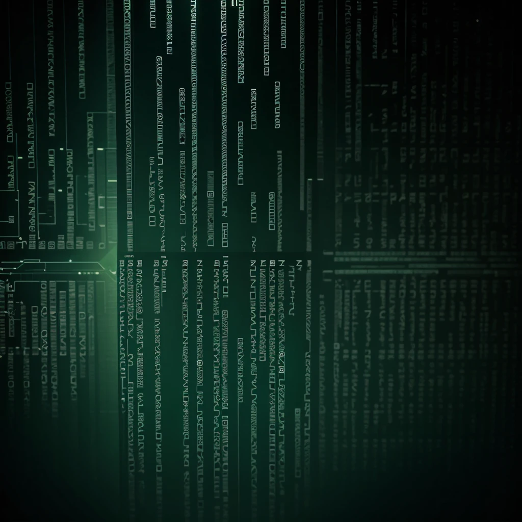 Green Hacker binary attack code on wall only lethers and numbers