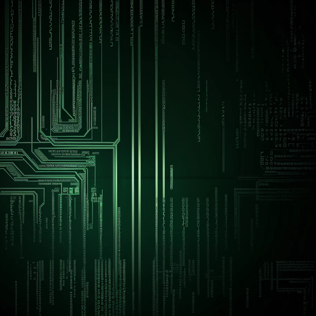 Green Hacker binary attack code on wall only lethers and numbers