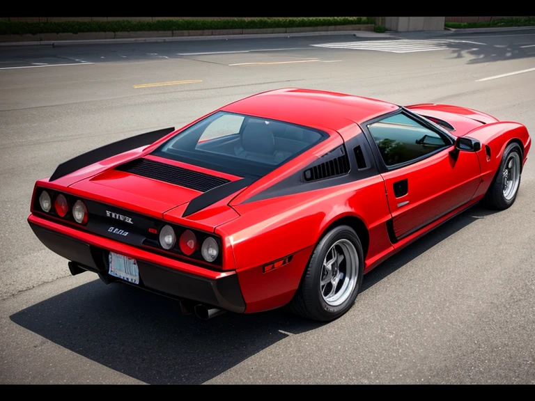 pontiac fiero, targa top, red