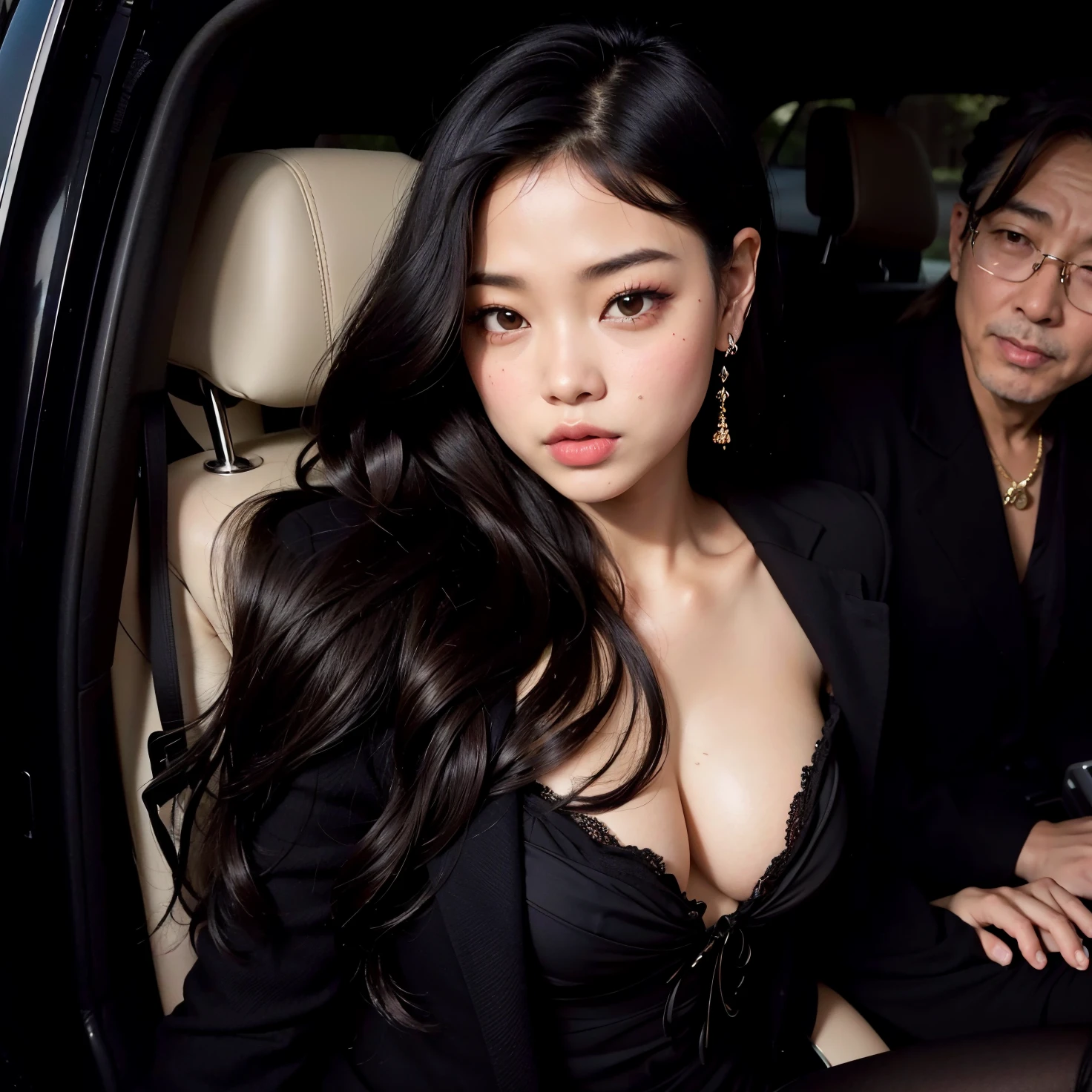 mulher araffe em um vestido preto sentada em um carro com um homem, jennie blackpink, Mulher sul-coreana bonita, jossi do blackpink, Lalisa Manobal, Gongbi, linda senhora, linda mulher coreana jovem, mulher deslumbrante, mulher linda, Sha Xi, gemma chen, senhora sedutora, Asian women, coreana, com preto