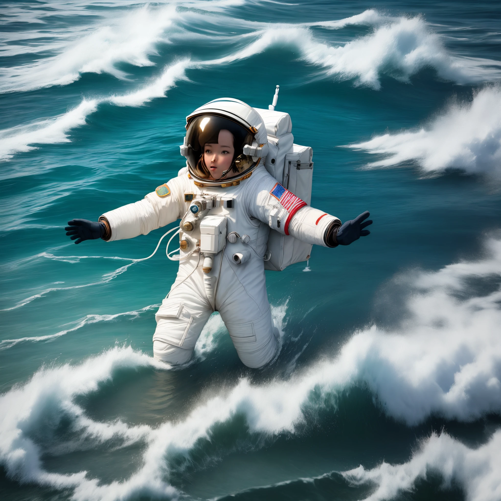 Astronaut in the ocean