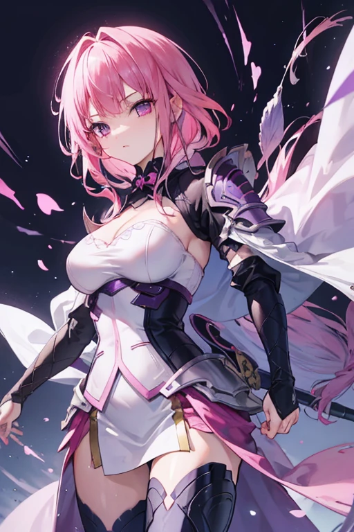 ((Ultra-detailed)), (top-quality),((masutepiece)), ((Super exciting)), ((8K)),((1440p)), ((extremely clear)), ((Very sophisticated)), ((Anime Graphics)), (Anime quality), (2D),((Rembrandt lighting)), Solo, Upper body portrait, japanaese girl, a baby face, ((Pink hair)), ((Short ponytail)), Large Hair Ribbon, ((Ahoge)), drooping eyes, Blue eyes, ((anime quality eyes)), long eyelashes, Thin eyebrows, Beautiful breasts, ((Detailed face description)), Beautiful smile, closes mouth, flash cheek, Clear Body, Clear eyes, clear legs, Girly, Light shines in, gleaming, shiny-glistening, Realistic skin texture, Bunny Girl, Black Leotard, Bunny ears, shairband, Black tights, fishnets pantyhose, Look at viewers, ((Business district at night)), ((Sexy Pose)), ((upper angle)), depth of fields, (hands behind back), Harnes, Garter Belt, close up,