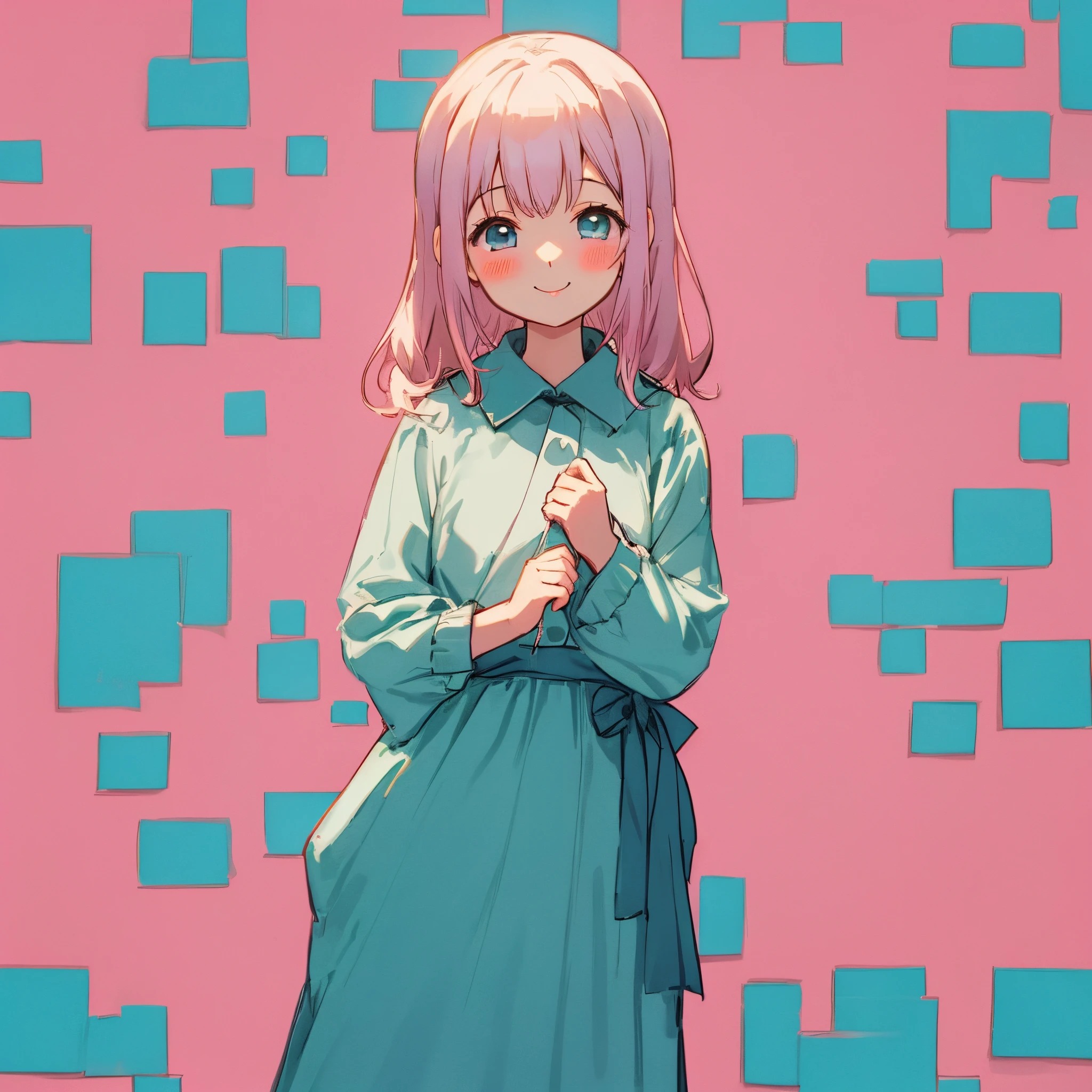 full bodyesbian、Standing Picture、I don't need a background behind me、I don't need a background、Background white、pink there、girl with、1人、Too cute、ssmile、Lori