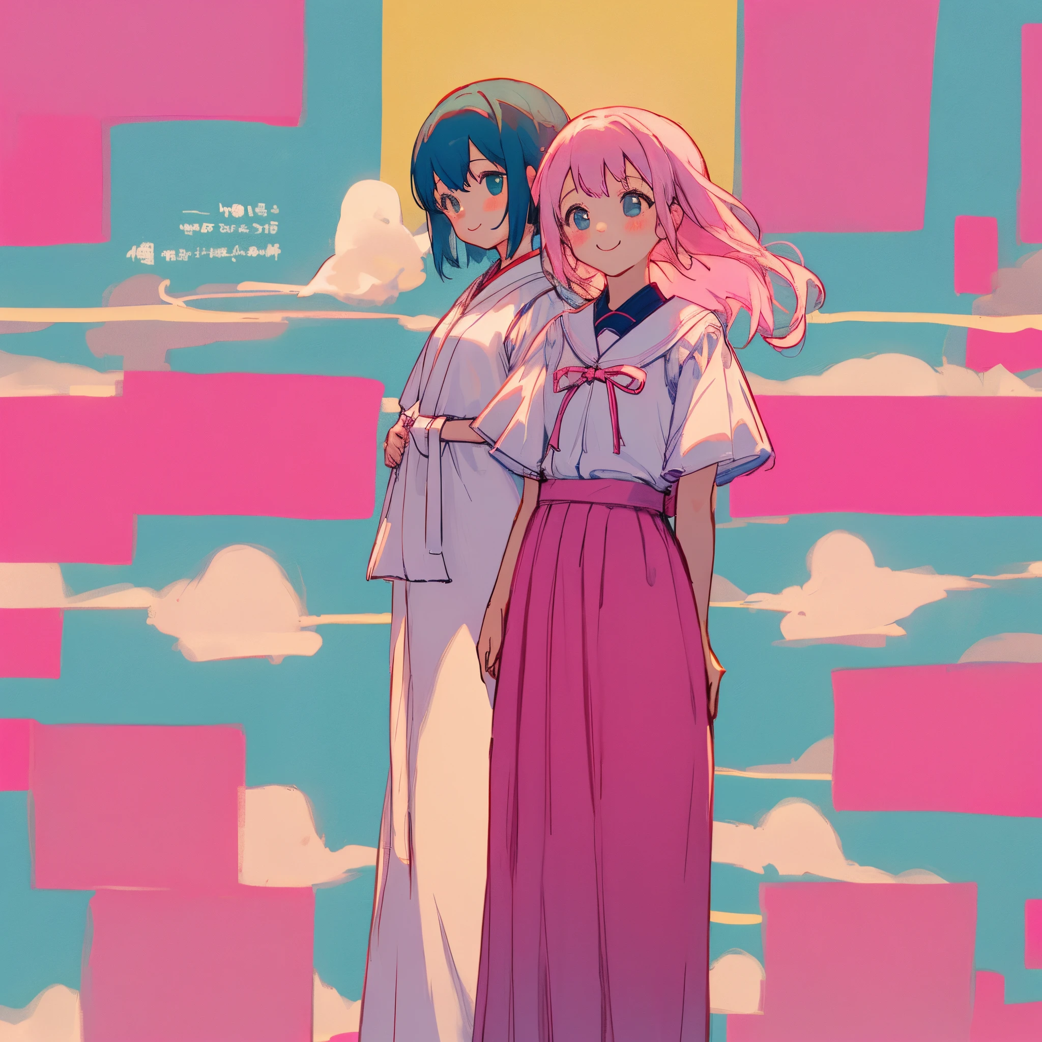full bodyesbian、Standing Picture、I don't need a background behind me、I don't need a background、Background white、pink there、girl with、1人、Too cute、ssmile、Lori