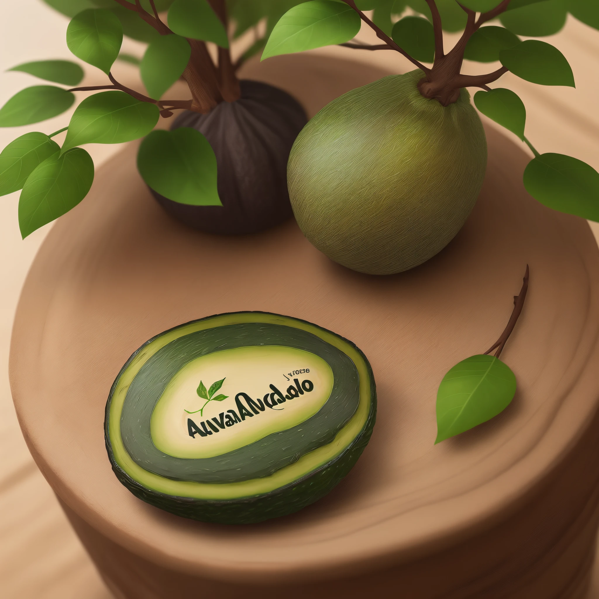 Avacado tree logo for a t shirt
