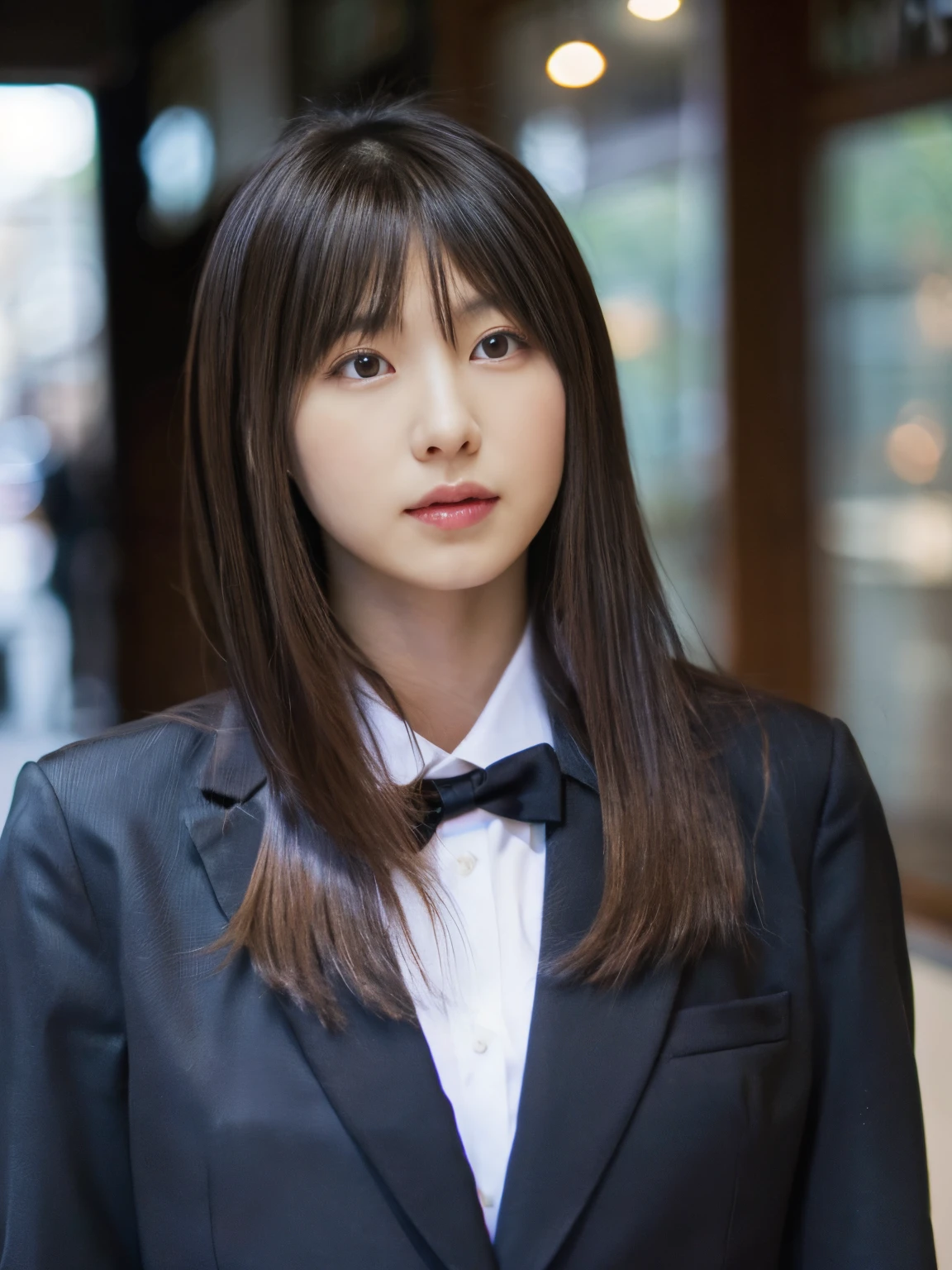 Long hair, Woman, Suit, slender, 25 years old, japanes