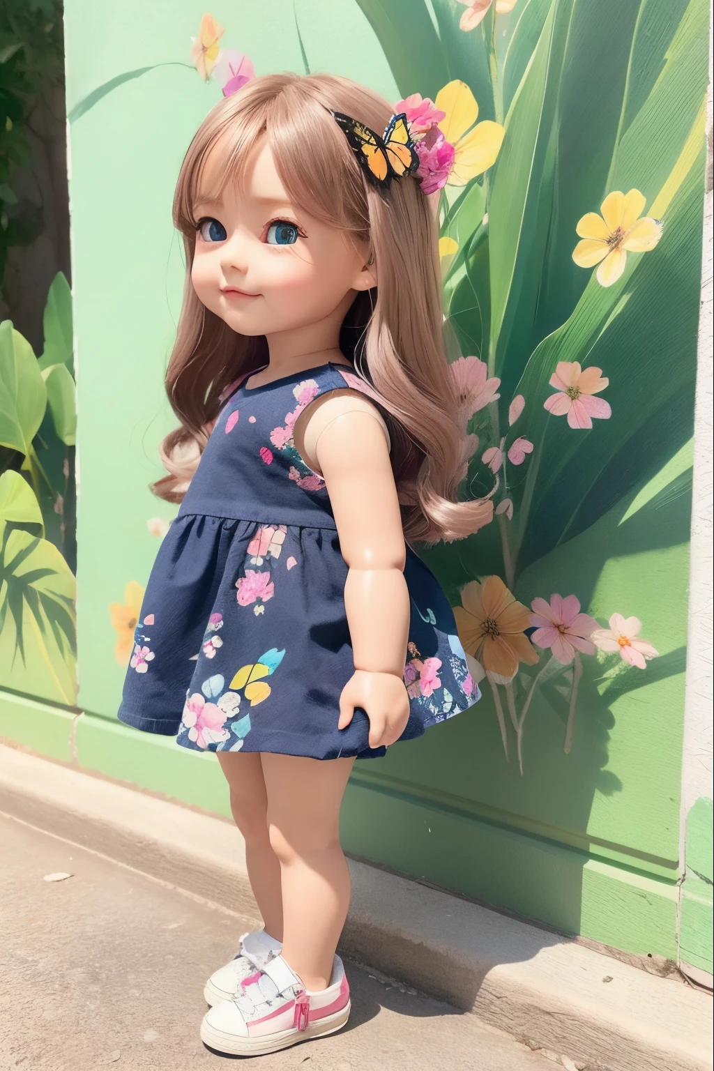 best quality, ultra high res, detailed face, realistic face, RAW photo,
a park, standing, british girl, 5 years old, ded face, rounded glasses, smile, light blonde hair:1.1, detailed hair, short curly hair, shoes, baby shoes, dress, summer_dress, simple dress, light bright dress, cute baby dress, floral d, (cheerful, energetic, happy:1.4), blue eyes, hair small clip with pink and yellow flower,