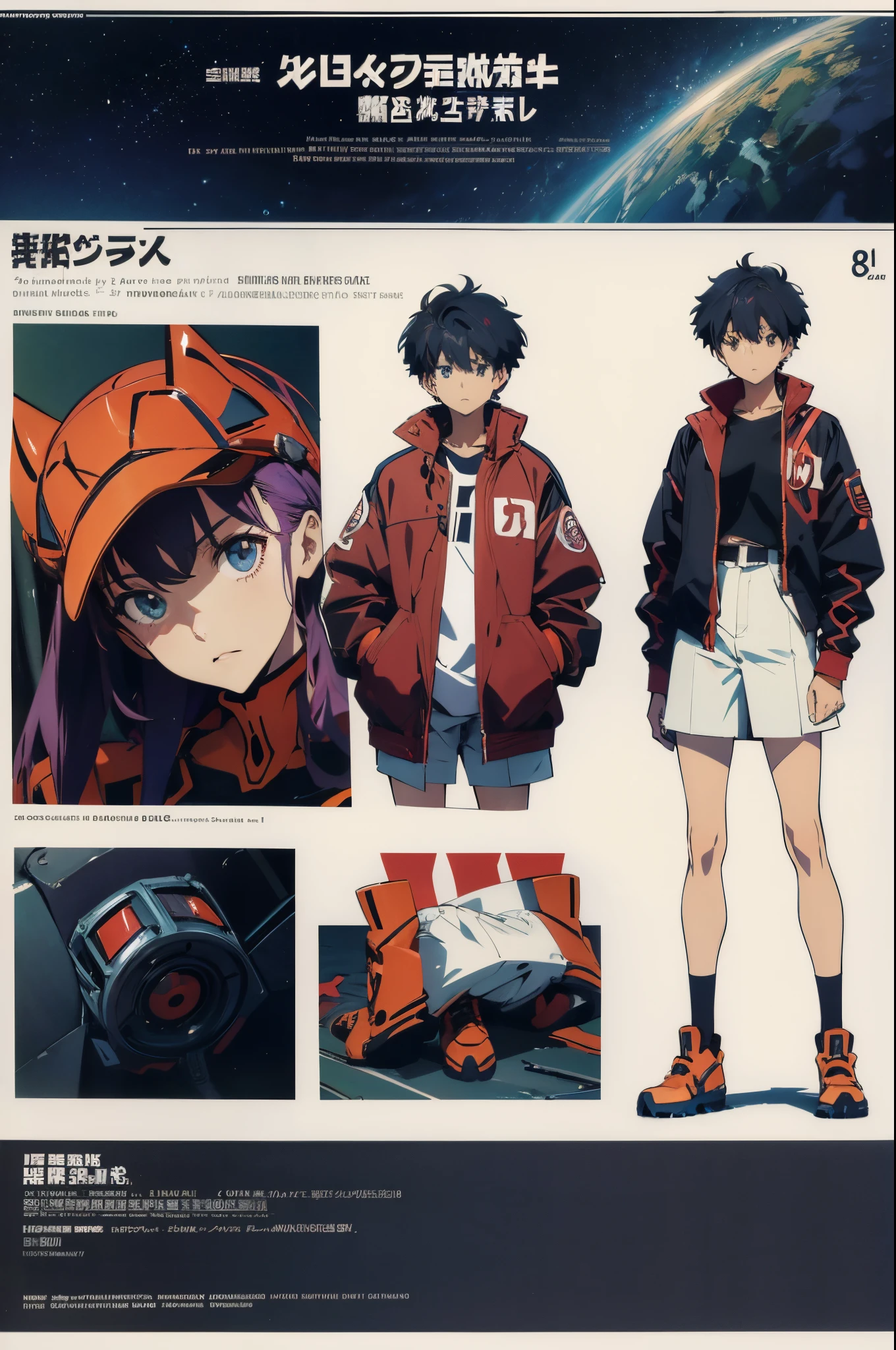 line-art, art book, design sheet, 8k, best quality, design, equipment design, Evangelion, eva, cowboy bebop, geometry, wearing Yeezy fashion, starwars