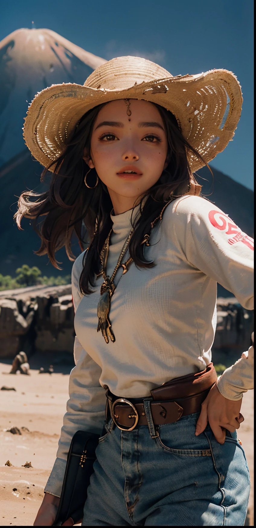 Blush claro,sorrir,alunos detalhados,cowboy shot, , ( ,), Olhando para o Viewer, bonita da mulher,(dentadura da pele:1.2), pele brilhante, best quality, ultra high-resolution, (fotorrealista:1.4),