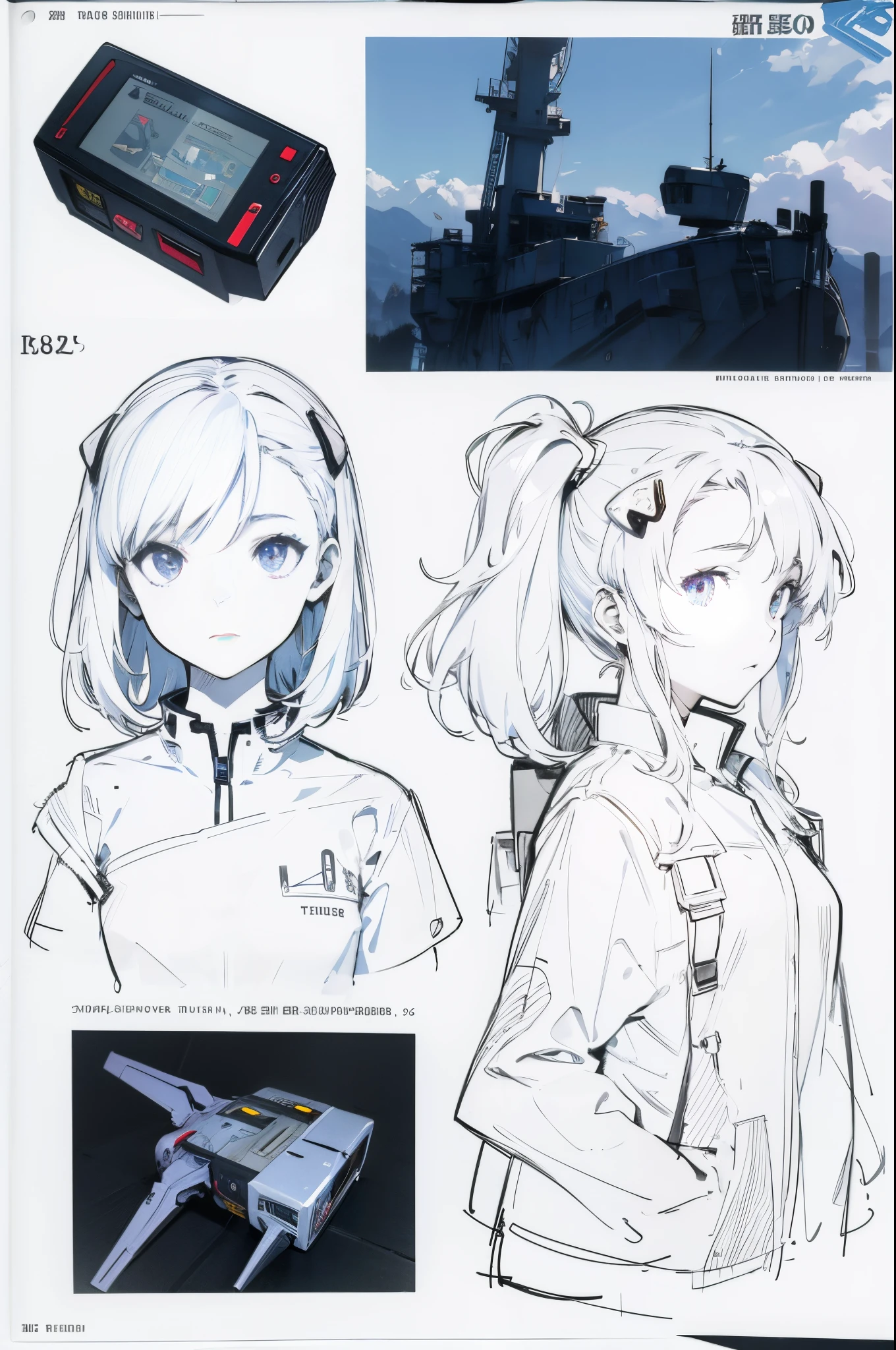 line-art, art book, design sheet, 8k, best quality, design, equipment design, Evangelion, eva