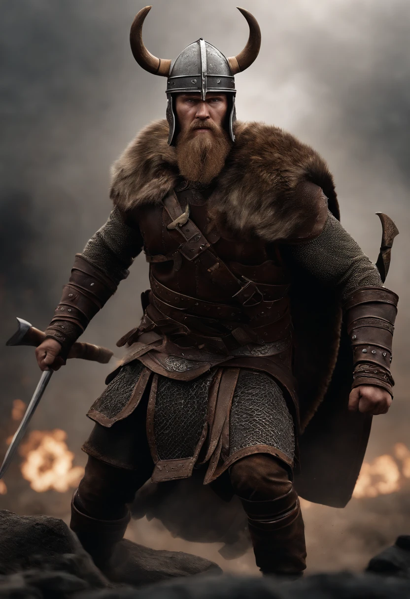 Envision a riveting scene of a battle-hardened viking charging fearlessly into the fray, covered in scars and dirt. Dive into micro-details to create a photorealistic depiction using Octane Render, capturing the intensity and realism of the moment.
Zoom in on the viking's weathered face, emphasizing the scars, dirt, and every facial detail that tells a story of countless battles. Illuminate the scene with dynamic lighting to enhance the photorealistic quality, casting shadows that add depth to the viking's fierce expression.
Highlight the viking's battle-worn attire with meticulous attention to micro-details, showcasing the textures, stains, and intricacies of the armor and clothing. Use Octane Render to bring out the realism in the materials, from the rugged leather to the metal elements that reflect the intensity of the charging motion.
Consider the environment, incorporating elements like flying debris, dynamic lighting, and a sense of motion to immerse the viewer in the chaos of battle. Utilize the rendering capabilities of Octane Render to create a visually stunning and photorealistic atmosphere that complements the viking's ferocity.
Imagine the viking in mid-charge, conveying a sense of movement and momentum. Capture the determination in his eyes, the grit on his face, and the energy of the charging pose. Craft an image that not only showcases photorealistic details but also evokes the raw emotion of the viking's fearless charge into battle.
This detailed prompt aims to inspire the creation of a fiercely realistic and photorealistic depiction of a viking charging into battle, using Octane Render to accentuate micro-details, textures, and the dynamic elements that contribute to the intensity of the scene.