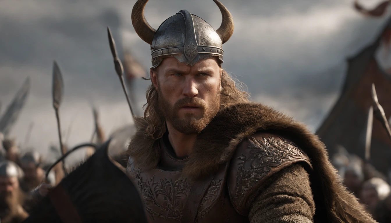 Envision a riveting scene of a battle-hardened viking charging fearlessly into the fray, covered in scars and dirt. Dive into micro-details to create a photorealistic depiction using Octane Render, capturing the intensity and realism of the moment.
Zoom in on the viking's weathered face, emphasizing the scars, dirt, and every facial detail that tells a story of countless battles. Illuminate the scene with dynamic lighting to enhance the photorealistic quality, casting shadows that add depth to the viking's fierce expression.
Highlight the viking's battle-worn attire with meticulous attention to micro-details, showcasing the textures, stains, and intricacies of the armor and clothing. Use Octane Render to bring out the realism in the materials, from the rugged leather to the metal elements that reflect the intensity of the charging motion.
Consider the environment, incorporating elements like flying debris, dynamic lighting, and a sense of motion to immerse the viewer in the chaos of battle. Utilize the rendering capabilities of Octane Render to create a visually stunning and photorealistic atmosphere that complements the viking's ferocity.
Imagine the viking in mid-charge, conveying a sense of movement and momentum. Capture the determination in his eyes, the grit on his face, and the energy of the charging pose. Craft an image that not only showcases photorealistic details but also evokes the raw emotion of the viking's fearless charge into battle.
This detailed prompt aims to inspire the creation of a fiercely realistic and photorealistic depiction of a viking charging into battle, using Octane Render to accentuate micro-details, textures, and the dynamic elements that contribute to the intensity of the scene.