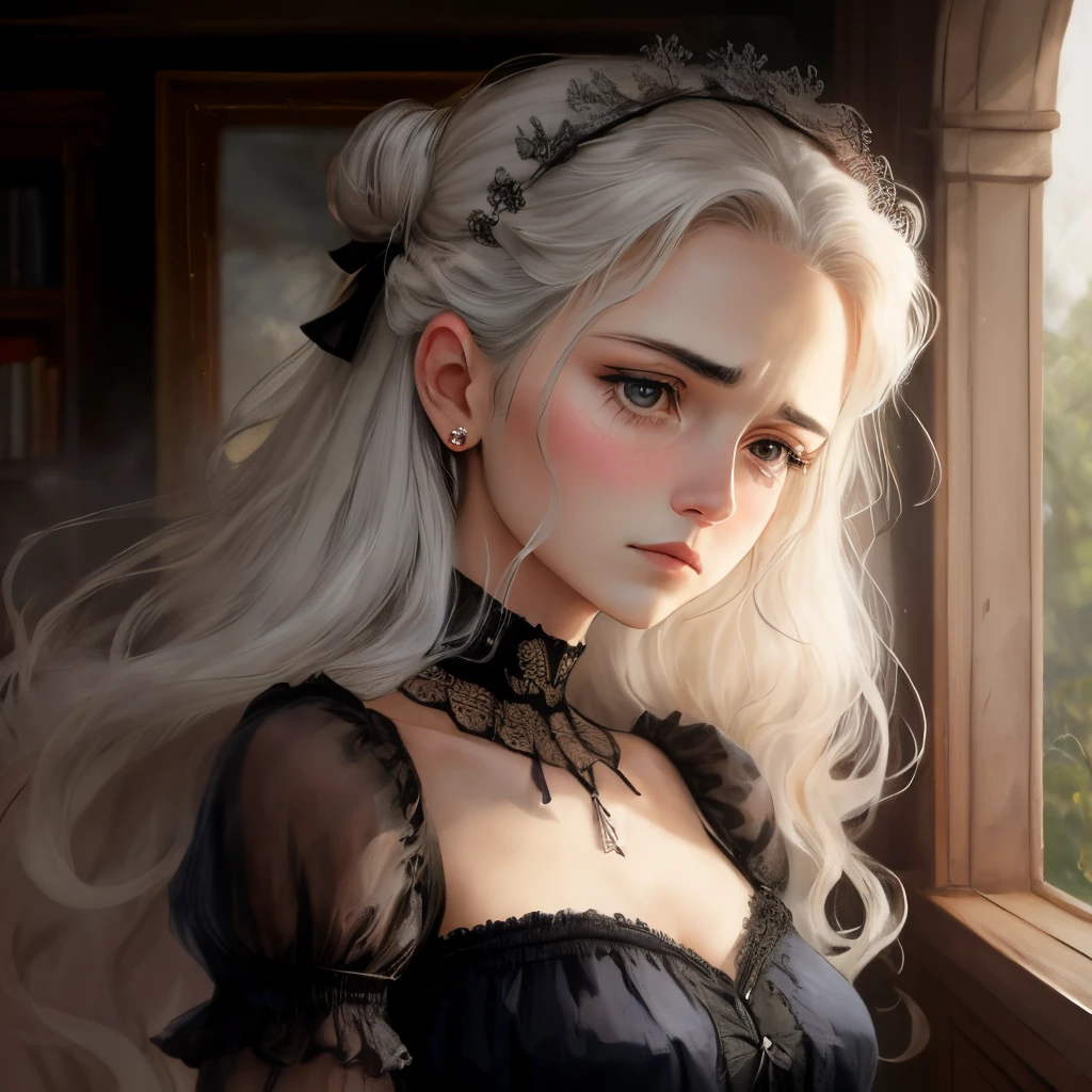 Femme triste et belle