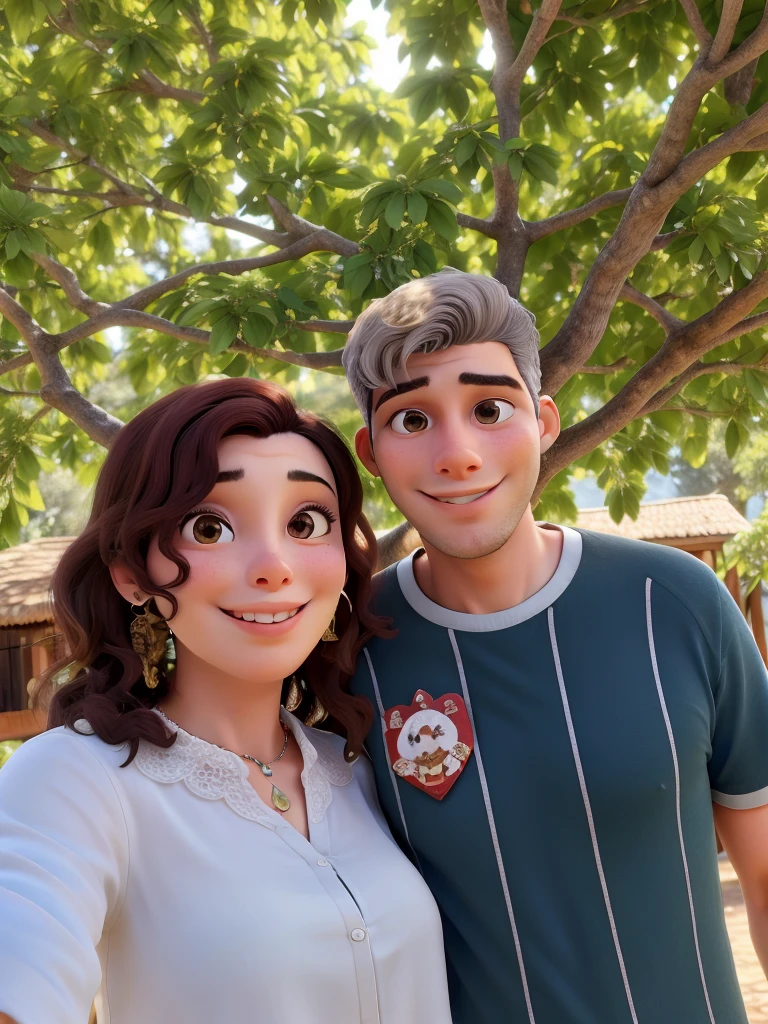 Casal embaixo de uma arvore