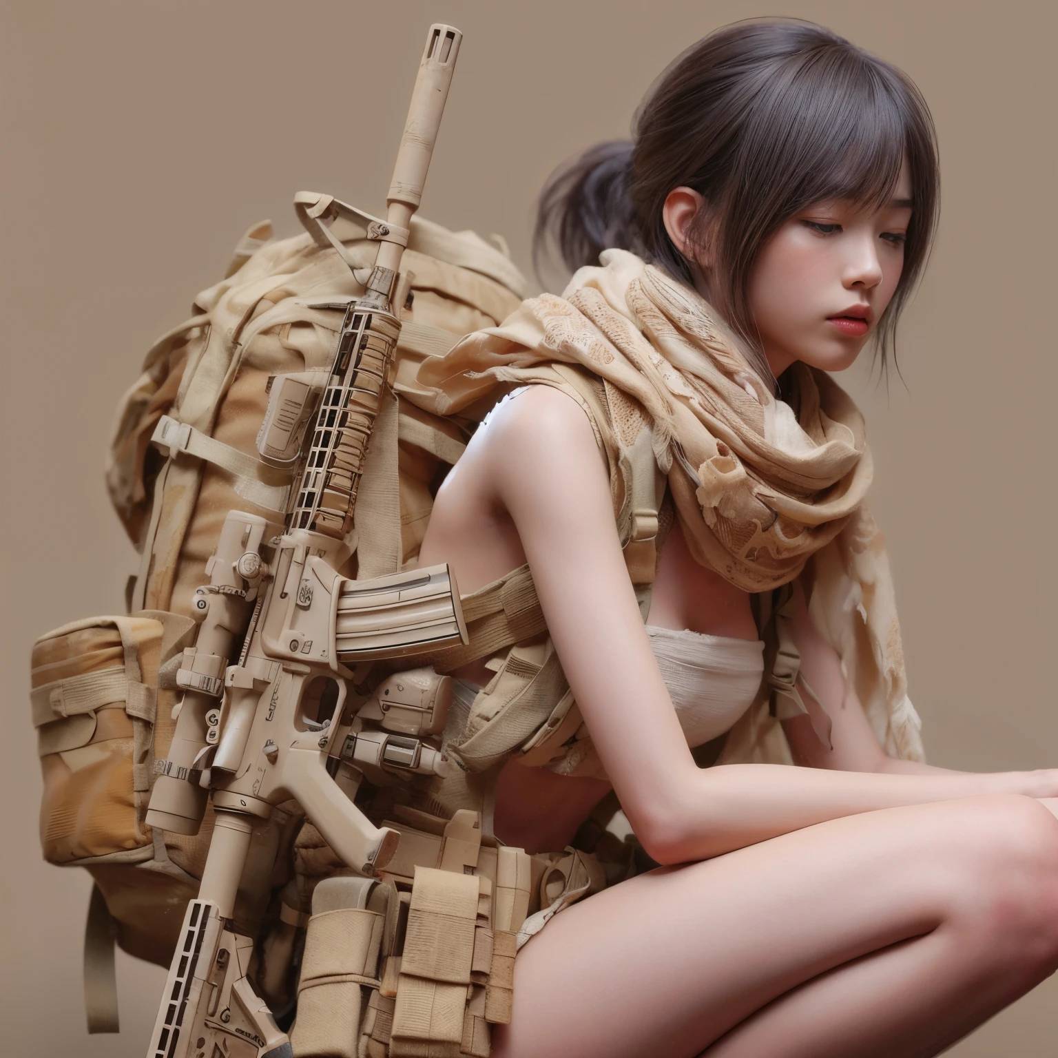 Realistic skin textures、automatic rifle、skin stains