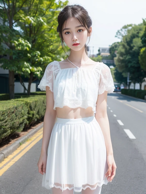 1 girl, full body, indistinct, detailed clothes,white tights, indistinct, casual white shirt, (delicate illustration:1.4),(masterpiece:1.0), (best quality:1.4), (ultra highres:1.2), (photorealistic:1.4), (8k, RAW photo:1.2), (soft focus:1.4), (18yo:1.3), (sharp focus:1.4), detailed beautiful face