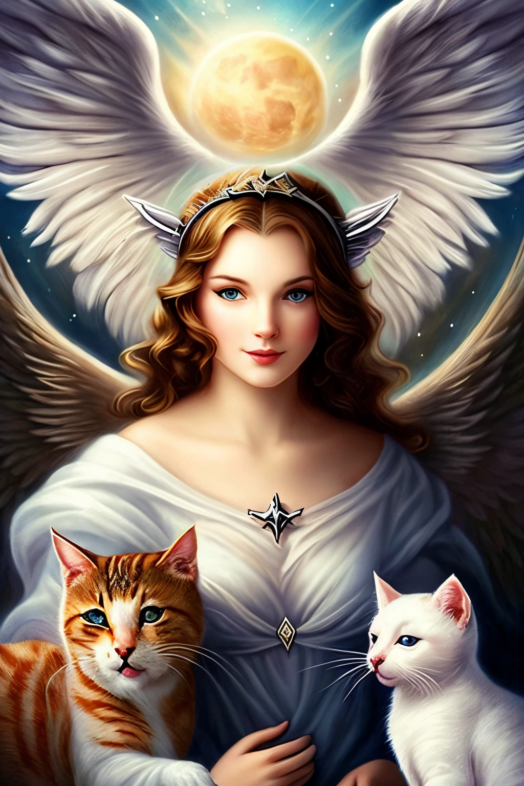 Cats and angels are heaven