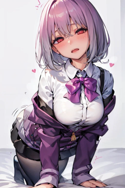 1girl, solo, AkaneS, crawling, all fours, pov, open mouth, blushing, best quality, masterpiece, highres