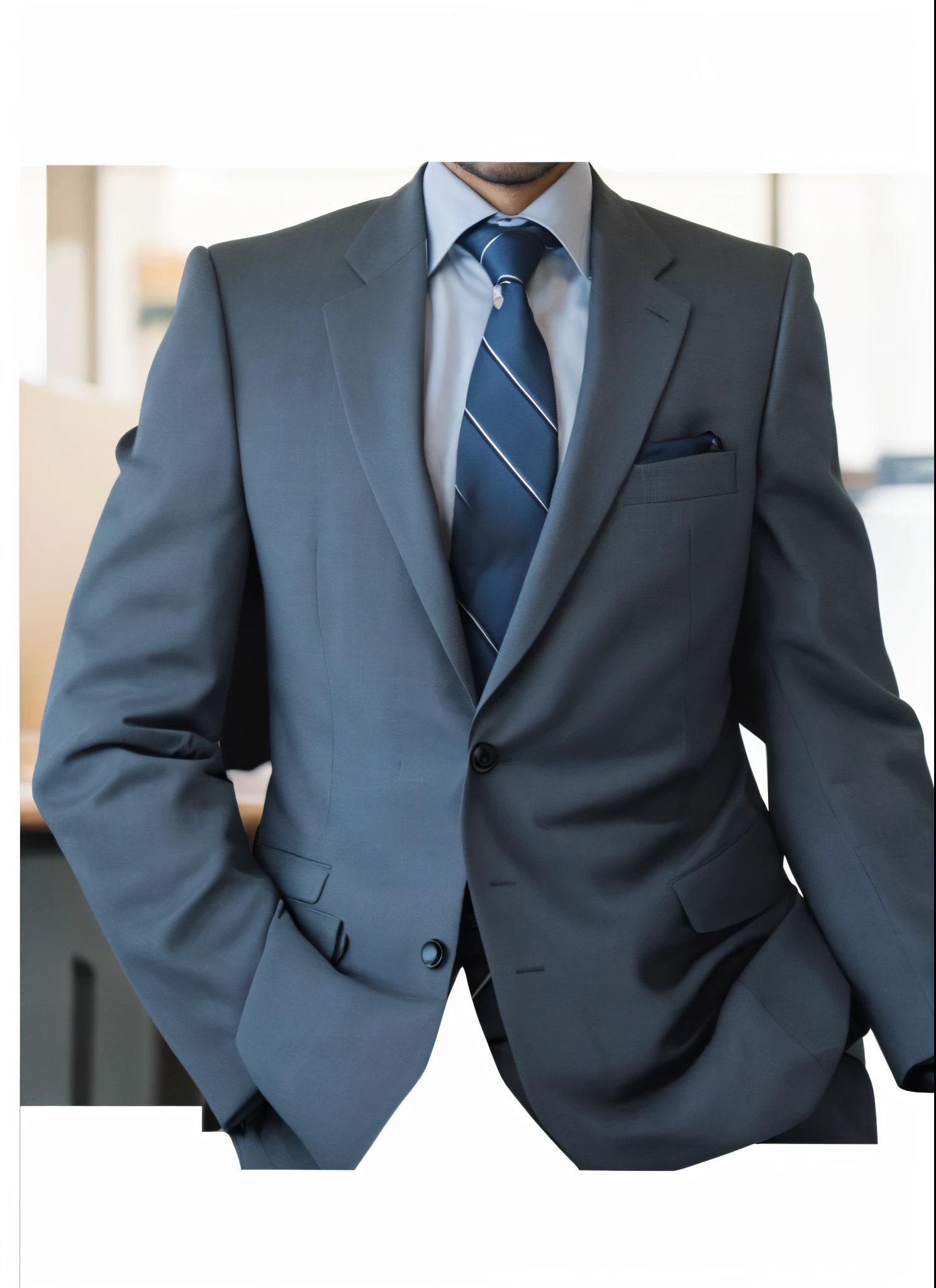 1man, solo, portrait of khabibnurmagomedov wear suit and tie, beard, serious, details, realistic, photography, blurry background, softfocus,(Medium shot:1.4)Brown background