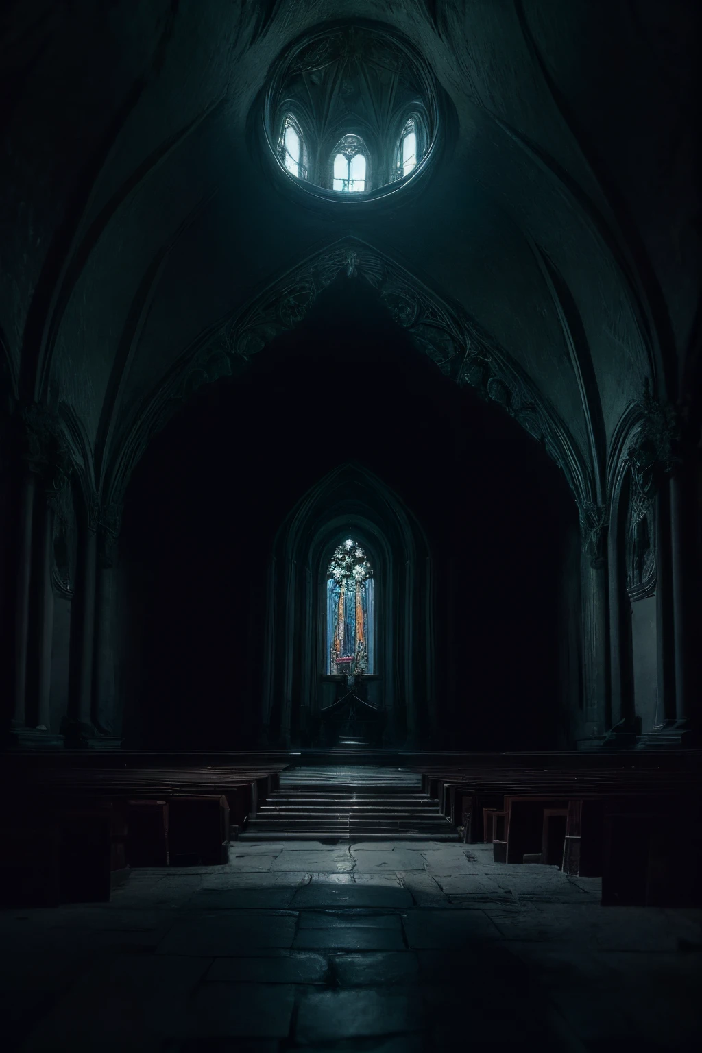 (La mejor calidad,Altas Resoluciones,Ultra detallado),DarkFantasy,pantheon of death,Arquitectura ornamentada,gloomy atmosphere,Sombras misteriosas,Ambiente espeluznante,estatuas de piedra antiguas,presencia ominosa,pasillos oscuros,whispering spirits,niebla brumosa,ethereal glow,Aura siniestra,almas al acecho,Tallas elaboradas,Ambiente escalofriante,Susurros espeluznantes,Dramatic lighting,Figuras espectrales,Belleza inquietante,Reino de otro mundo,estatuas siniestras,Mystical energy,Disturbing melodies,Tierra sagrada,Presencia premonitoria,artefactos encantados,Ethereal beings,majestuosos pilares,Paisaje surrealista,quietud inquietante,Gothic vibrations,Ethereal Realm,Ambiente encantado,tumbas olvidadas,Oscuridad eterna,Fantastic architecture,sombras de los difuntos,Rituales misteriosos,Tranquilidad sobrenatural,congelado en el tiempo,Almas perdidas.
