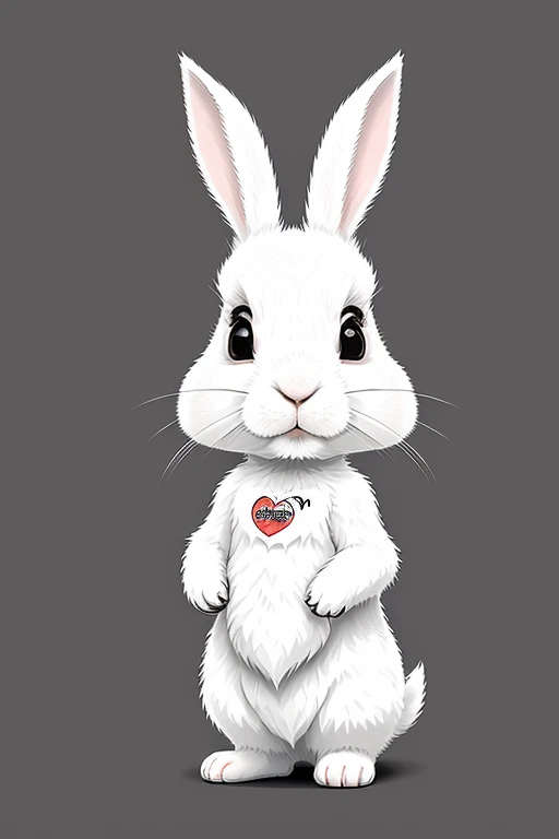 (CBSABBY:1.25), ((rabbit)),CBSABBY,kawaii, little, babe, Beautiful, Fantasy Art, devian art, trending artstation, digital art, Detailed, yam&#39;yam&#39;yam&#39;It&#39;s a black and white cartoon picture...., humanoide, charachter, tiny,cinematic shot,rabbit skin pictures, The cute character is a rabbit., Put a shirt on the rabbit The shirt has anyada letters embroidered on it.