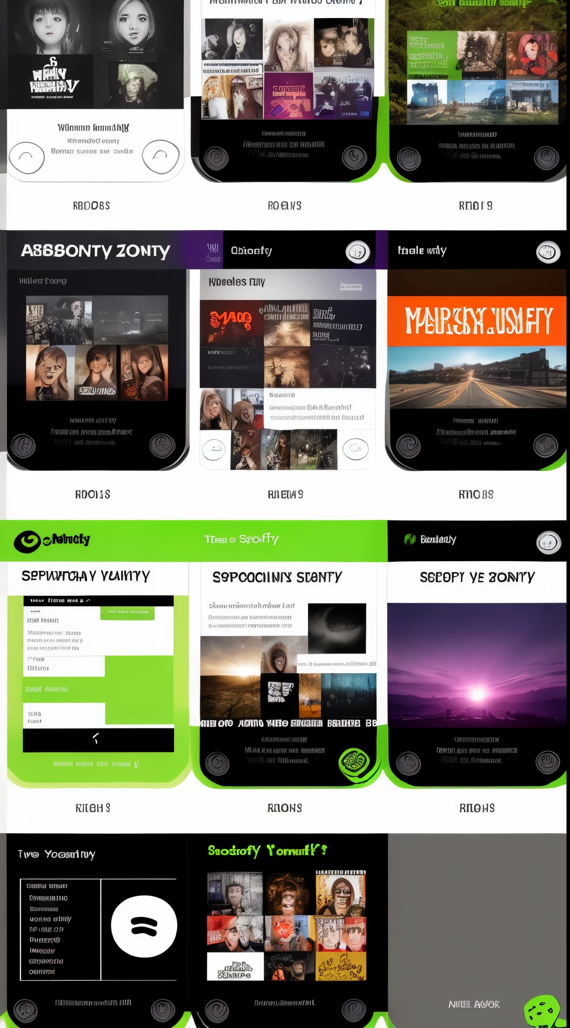 Spotify wrapped themed yearbook cover
