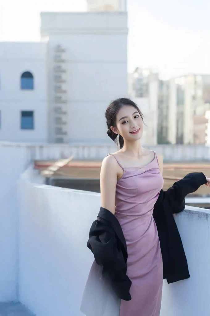 ((Best Quality, 8K, Masterpiece: 1.3)), 1girl, Slim Abs Beauty: 1.3, (Hairstyle Casual, Big Breasts: 1.2), Dress: 1.1, Super Fine Face, Delicate Eyes, Double Eyelids, Smile, Home