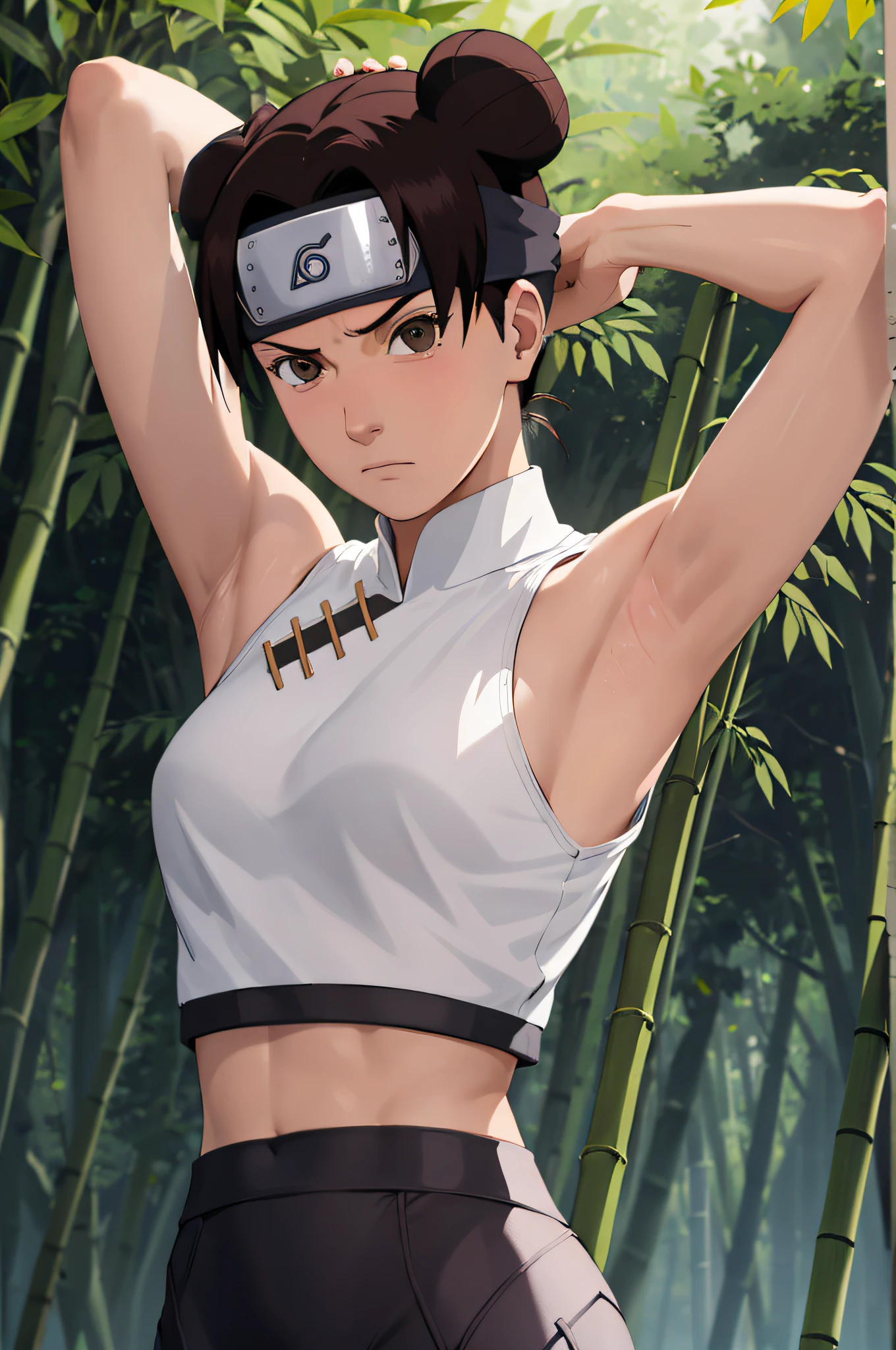  1 girl, nsfw,hughres,((( realistic,4k,8k))),from front,soi fon, sui-feng
sleeveless black kimono ,small breasts ,forest,Armpit,Armpit wrinkles,Armpit smell,Armpit juice, arms up,stretch,pubic hair, underhair,squat down, Embarrassing,streaming Armpit,nude