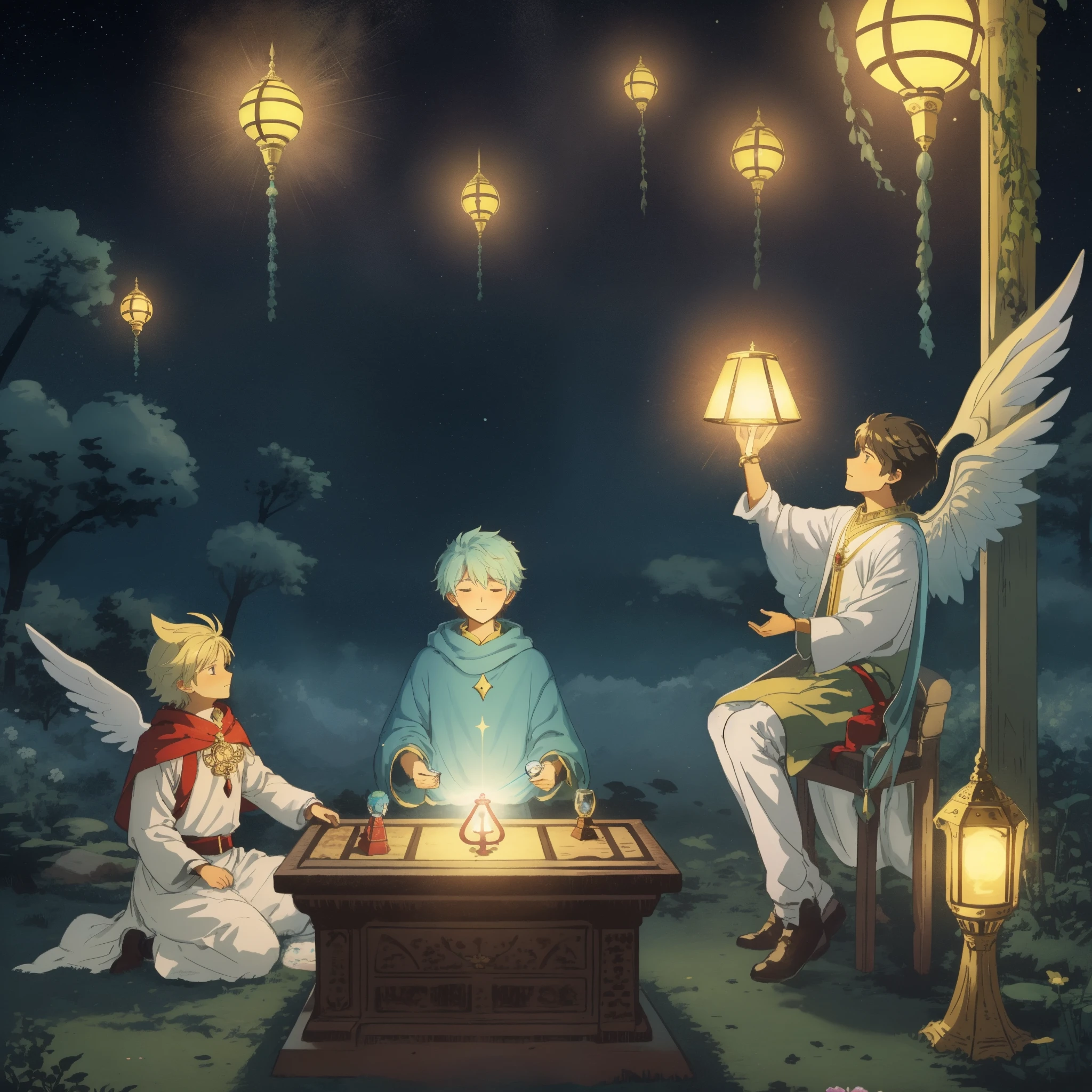 Once upon a time, there was a young man who, during an expedition, found a magic lamp. As he wiped the lamp, a magical angel appeared to him and told him that he could make three wishes.