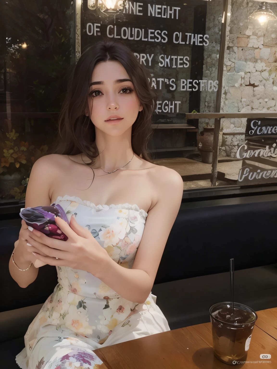 em um campo de flores, oil-painting, vestido de renda floral, cabelo solto, arms spread open, raios de sol atravessam as nuvens, estilo impressionista, tons suaves, luz suave. (best quality, realistic, vivid colors), flores coloridas, borboletas voando, light breeze swaying the flowers, clareza nos detalhes, ambiente tranquilo.