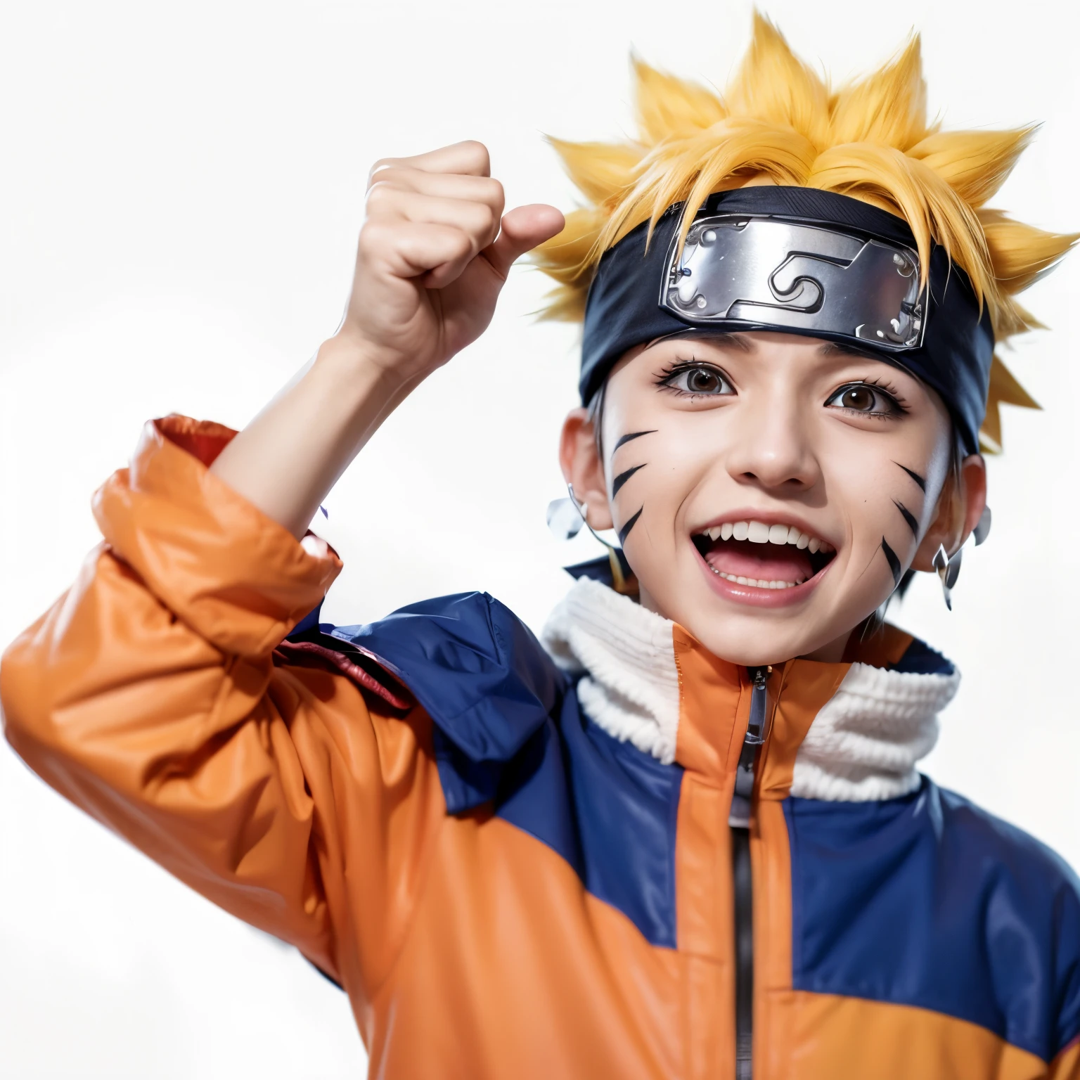 arafed image of a young boy with a naruto hat on, naruto uzumaki, naruto artstyle, joker as naruto, anime cosplay, naruto, joker looks like naruto, from naruto, professional cosplay, anime character, luffy dressed as naruto, full-cosplay, cosplay, anime boy, cosplay photo, kakashi hatake, hinata hyuga